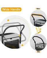 Bingopaw 4 Wheel Foldable Pet Travel Stroller With Basket
