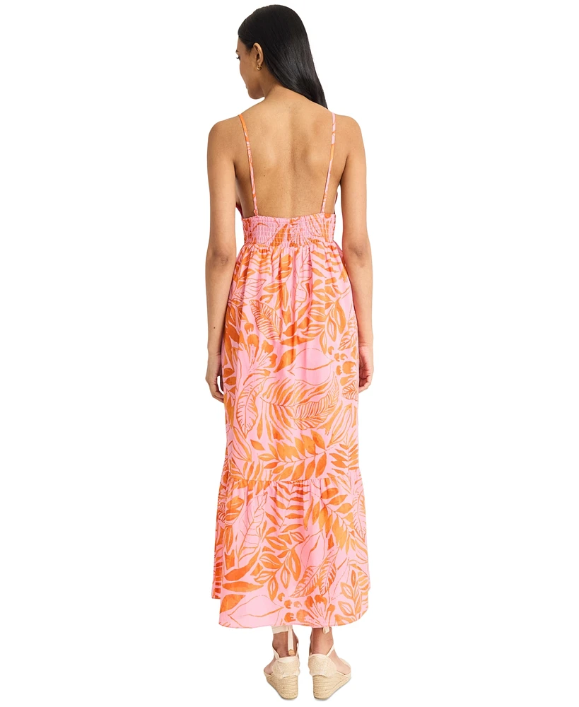 The Good Journey Women's Printed Smocked-Waist Maxi Dress