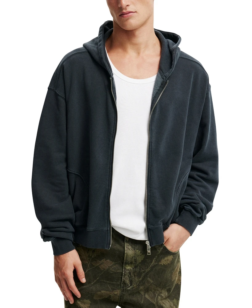 Cotton On Men's Cropped Zip Up Hoodie