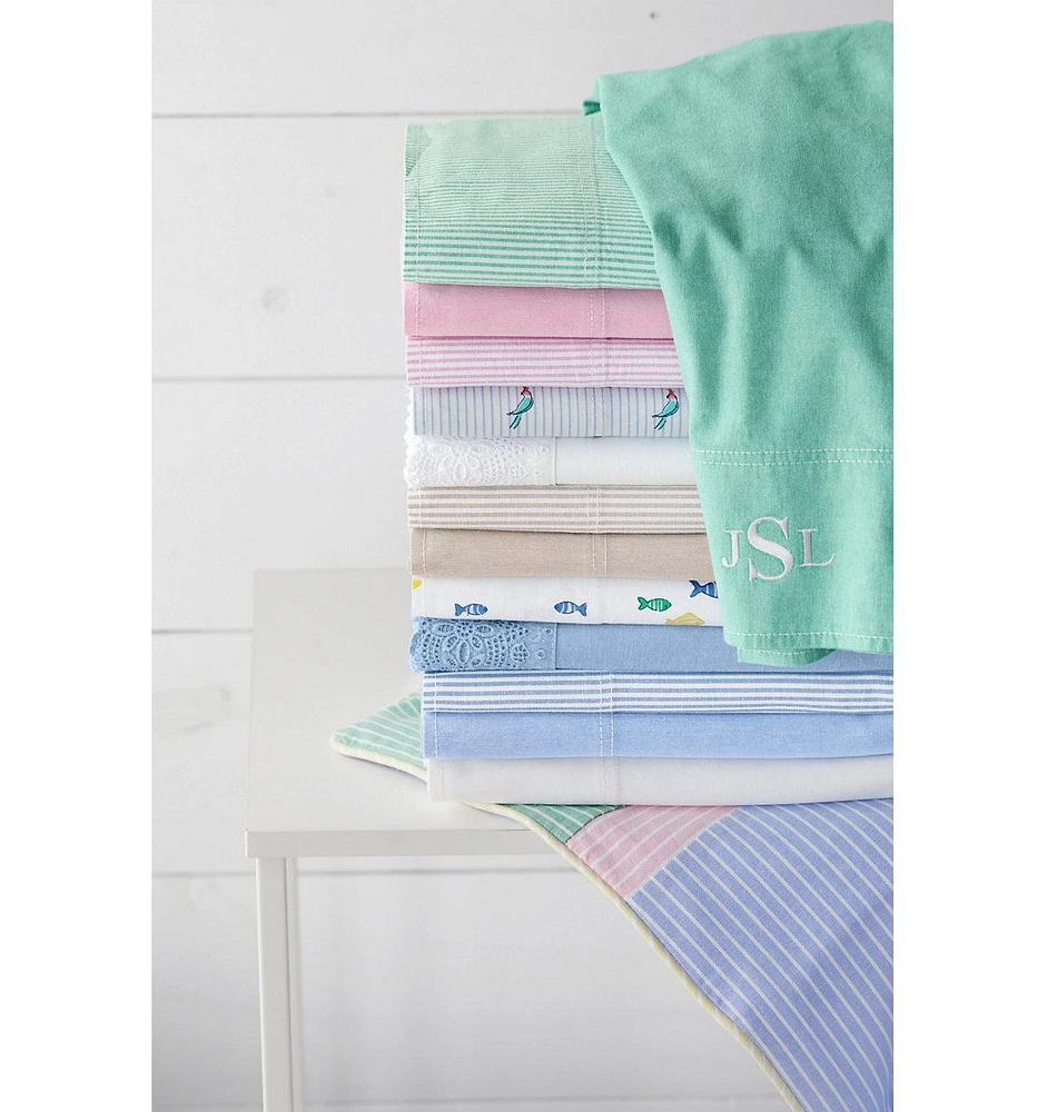 Lands' End Cotton Oxford Stripe Pillowcases