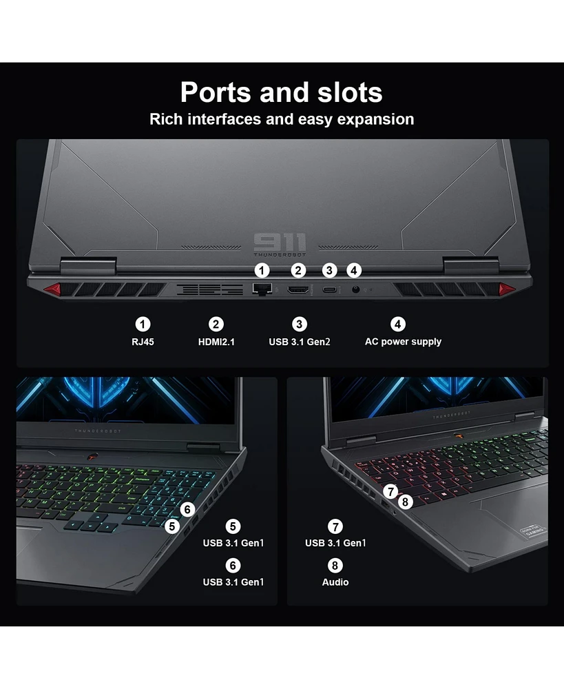 Thunderobot Radiant 16 4060 2.5K Gaming Laptop, 16" Wqxga 240Hz Display, 14th Gen Intel i7-14650HX, GeForce Rtx 4060, 32GB DDR5 Ram, 2TB PCIe Ssd, Rgb