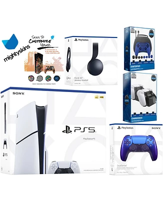 Sony Playstation 5 Slim Disc Bundle with Pulse Headset, Extra Controller, Pro Gamer Kit