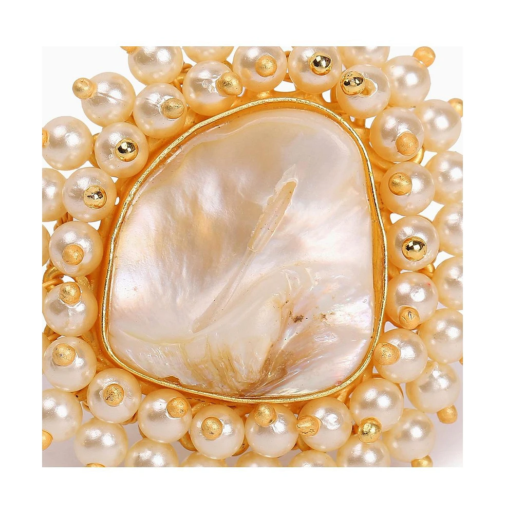 Sohi Women's Cluster Stone Statement Ring