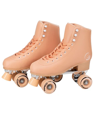 C7skates Forget Me Not Quad Roller Skates (Peach Keen, Women's 5 / Youth 4)