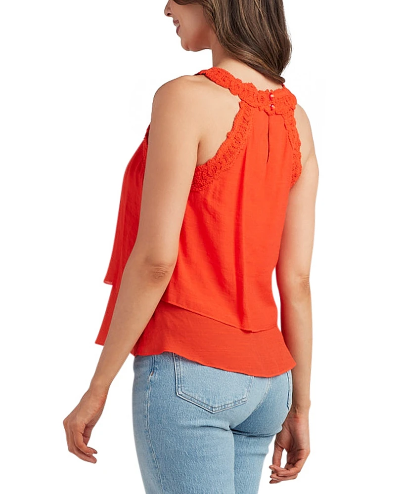 Bcx Juniors' Gauzy Textured Halter Top