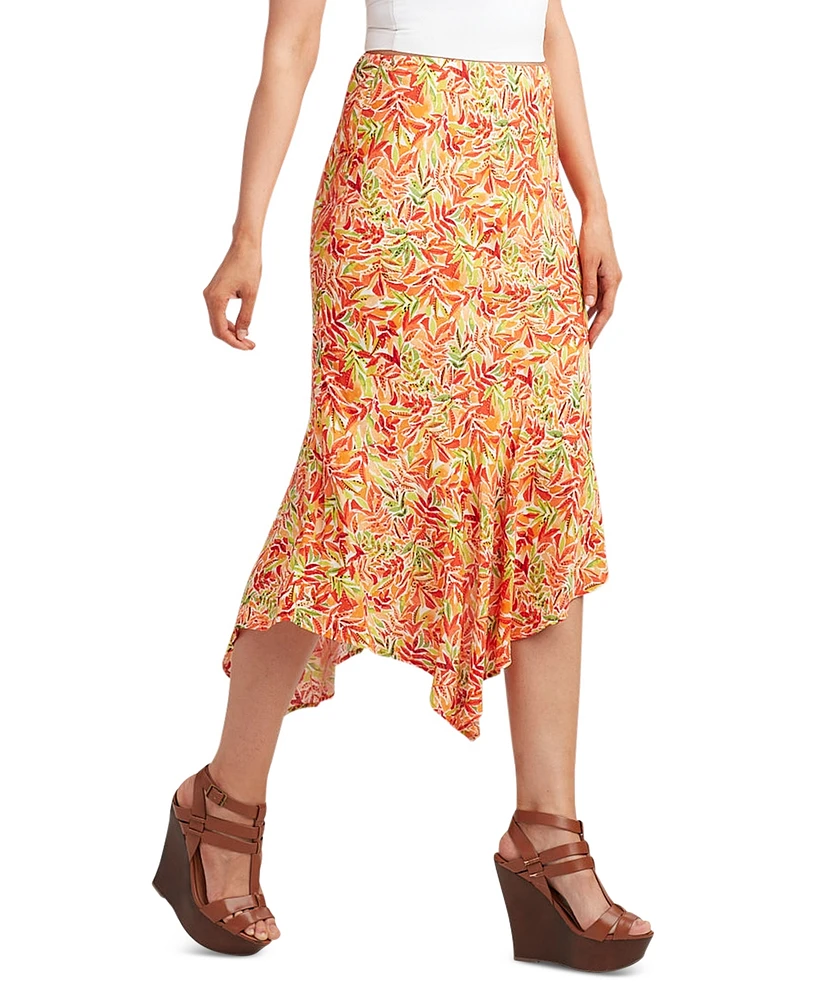Bcx Juniors' Printed Linen-Blend Skirt