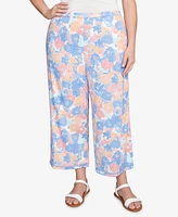 Ruby Rd. Plus Size Floral Print Soft Capri Pants