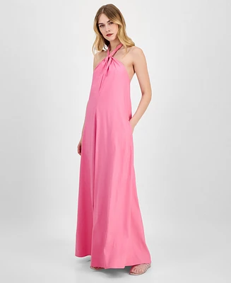 I.n.c. International Concepts Women's Braided-Neck Maxi Dress, Exclusively at Macy's