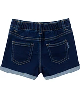 Gerber Toddler Gender Neutral Cuffed Denim Shorts, Light Wash
