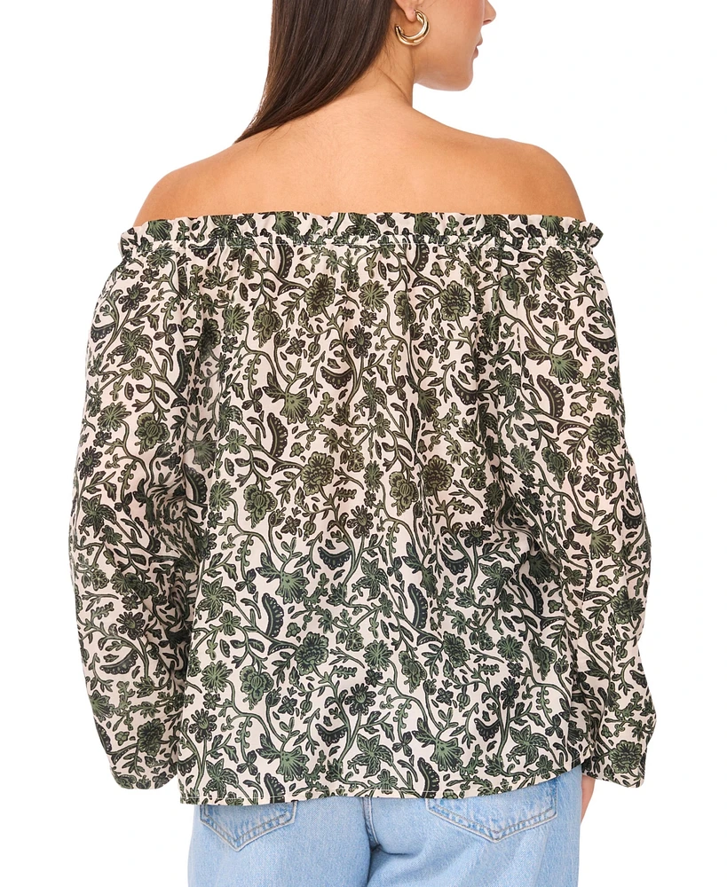 Vince Camuto Women's Off-The-Shoulder Long-Sleeve Top