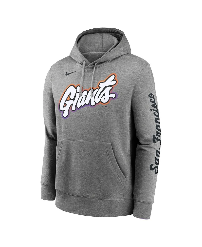 Nike Men's Heather Charcoal San Francisco Giants 2025 City Connect French Terry Club Pullover Hoodie