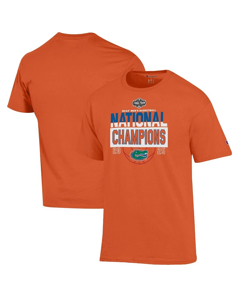 Champion Men's Orange Florida Gators 2025 Ncaa Men's Basketball National Champions T-Shirt