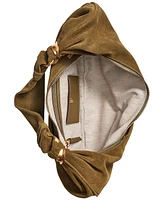 Donna Karan New York Gabardine Suede Shoulder Bag