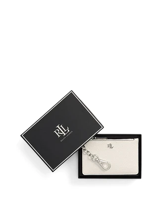 Lauren Ralph Textured Leather Zip Card Case