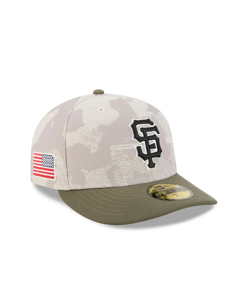 New Era Men's Light Beige/Olive San Francisco Giants 2025 Armed Forces Day 59FIFTY Fitted Hat
