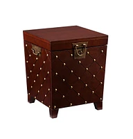Wood Square End Table for Living Room or Bedroom Accent