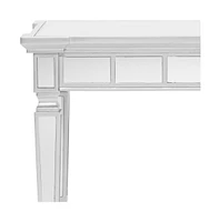 Glass Square End Table for Living Room or Bedroom Accent