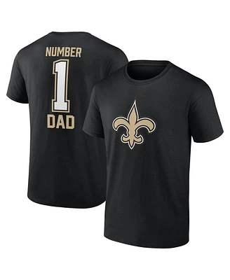 Fanatics Men's Black New Orleans Saints 1 Dad T-Shirt
