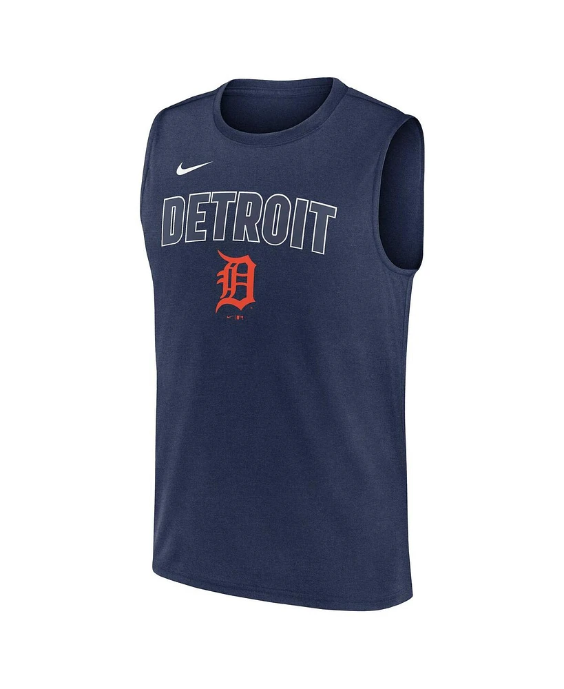Nike Men's Navy Detroit Tigers Knockout Performance Muscle Tank Top