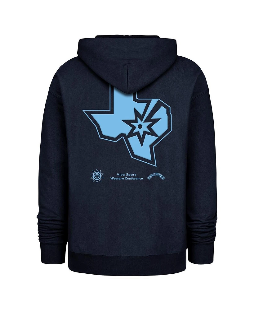 '47 Brand Men's Navy San Antonio Spurs 2024/25 City Edition Double Crossover Foundation Pullover Hoodie