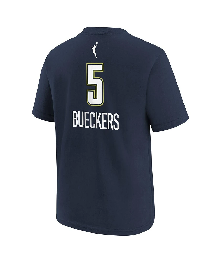 Nike Big Boys and Girls Paige Bueckers Navy Dallas Wings 2025 Wnba Draft Explorer Edition Name Number T-Shirt