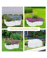 Galvanized Steel 4-Leaf Clover-Shaped Raised Garden Bed