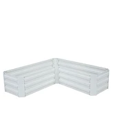 Galvanized Steel L-Shaped Raised Garden Bed