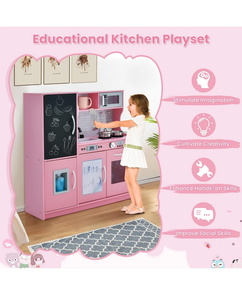 Toddler Pretend Play Kitchen for Boys and Girls 3-6 Years Old