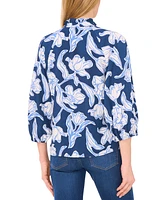 CeCe Women's Printed Raglan Top