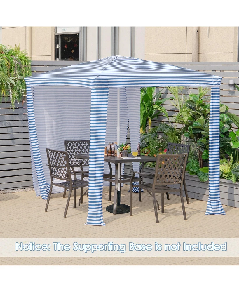 6.6 x 6.6 Feet Foldable and Easy-Setup Beach Canopy With Carry Bag