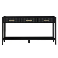 High-Quality Entryway Console Table with Vertical Stripe Drawers, Long Legs,Suitable for Entryway, Hallway, Living Room, Foyer