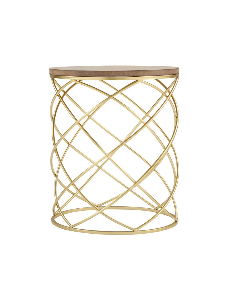 Golden Side table [Mdf Top+ Metal Frame]