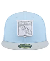 New Era Men's Light Blue/Gray York Rangers Color Pack 2-Tone 59FIFTY Fitted Hat