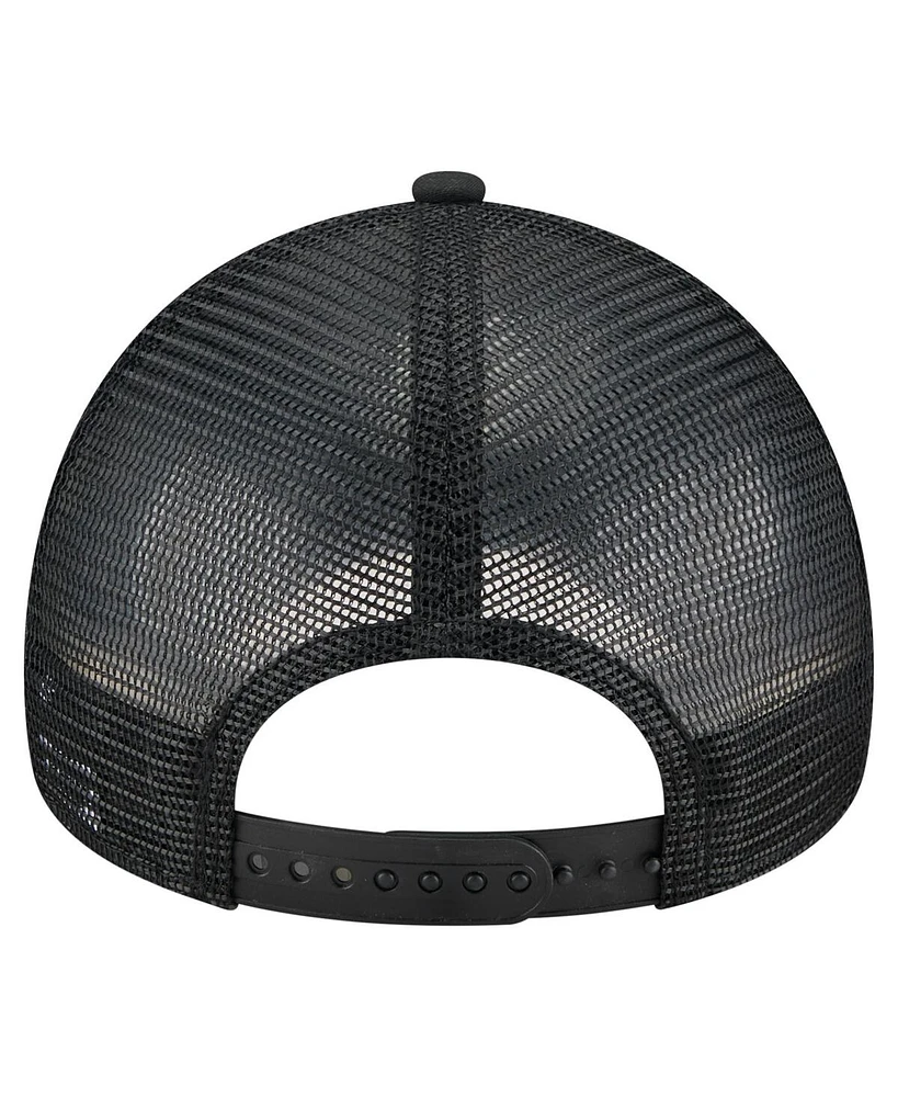 New Era Men's Black Philadelphia Eagles Bleached 9FORTY A-Frame Adjustable Hat