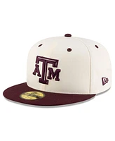 New Era Men's Cream/Maroon Texas A&M Aggies On-Field 59FIFTY Fitted Hat