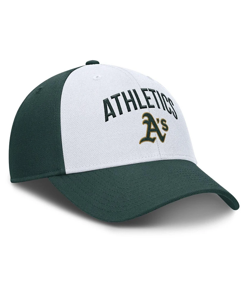 Nike Men's White/Green Athletics Club Performance Adjustable Hat