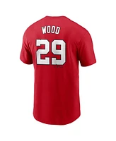 Nike Men's James Wood Red Washington Nationals Fuse Name Number T-Shirt