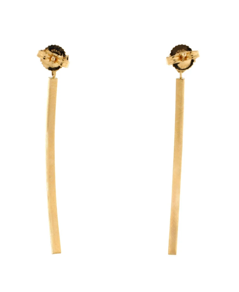 Pre-Owned Tiffany & Co. T Wire Bar Earrings 18K Gold