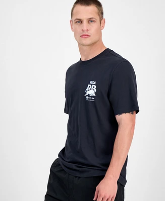 Hugo by Boss Men's Core Fanwear Relaxed Fit Short Sleeve Crewneck Graphic T-Shirt