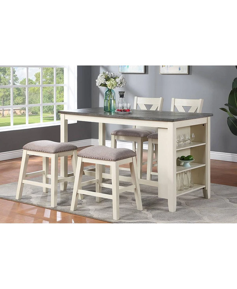 Contemporary Dining Chairs Set of 2 with Wooden Seat