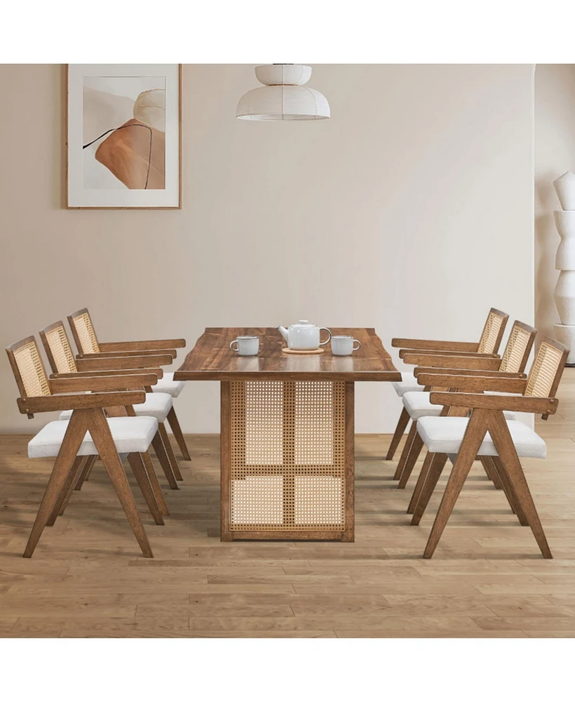 70.87" Rectangular Waves Dining Table (6-Person)