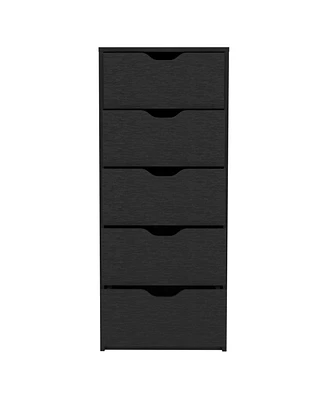 Five Drawer Standard Chest for Bedroom Storage and Clothes Organization