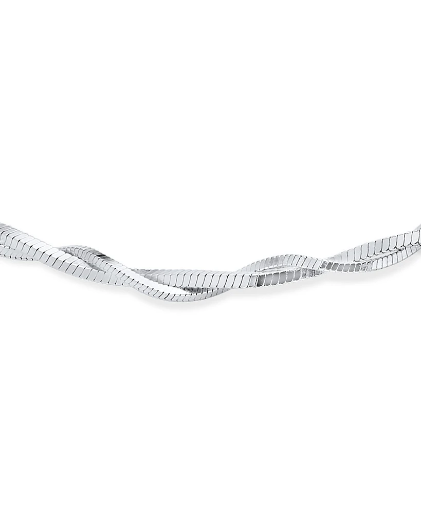 Bling Jewelry Simple Interlocking Double Box Chain Anklet Ankle Bracelet Sterling Silver 9 Inch
