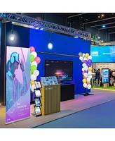 10x10 Ft Backdrop Stand & Roll Up Banner Stand Kit Tradeshow Exhibition Events