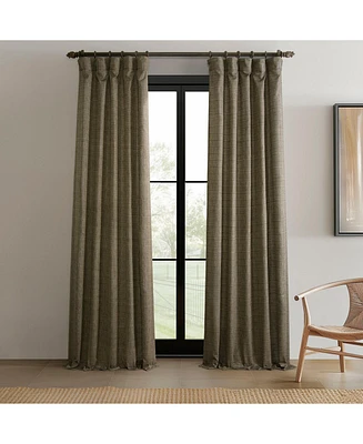 Raw Weave Linen Curtains (2 Panels) Window and Drapes, Rod Pocket Bedroom Curtains
