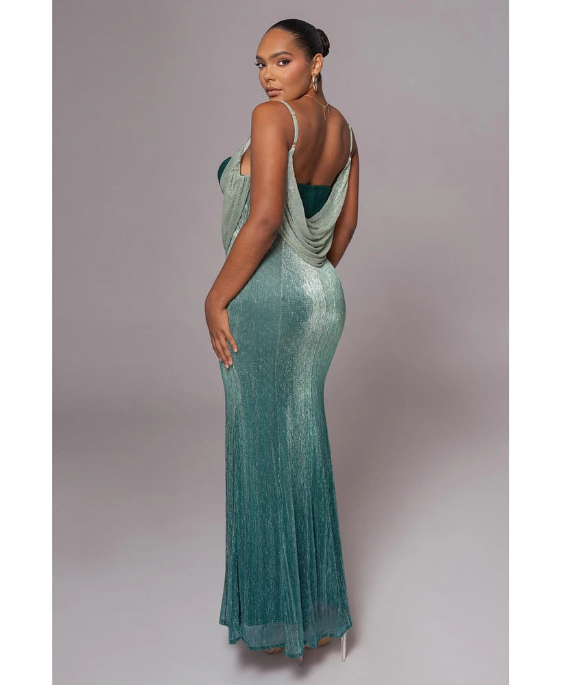 Jluxlabel Women's Dusk Shimmery Nights Maxi Dress