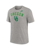 Nike Men's Heather Gray Oregon Ducks Legacy Arch Tri-Blend T-Shirt