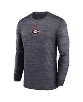 Nike Men's Black Georgia Bulldogs 2025 Sideline Velocity Performance Long Sleeve T-Shirt