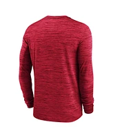 Nike Men's Red Georgia Bulldogs 2025 Sideline Velocity Performance Long Sleeve T-Shirt