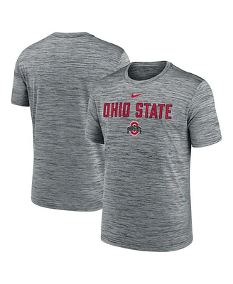 Nike Men's Charcoal Ohio State Buckeyes 2025 Sideline Velocity Performance T-Shirt